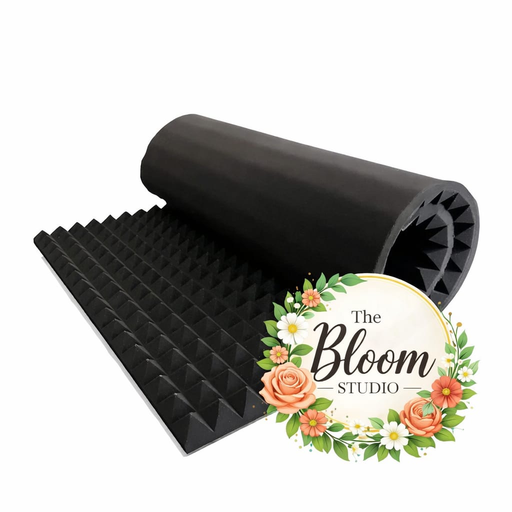 Acoustic Foam Sheet – 18 Sq Ft | 6ft x 3ft | 50mm Thickness | Black