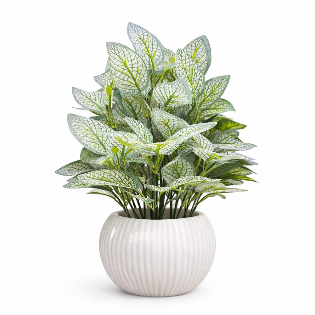Vein Leaf Artificial Plant – Modern Table & Shelf Décor