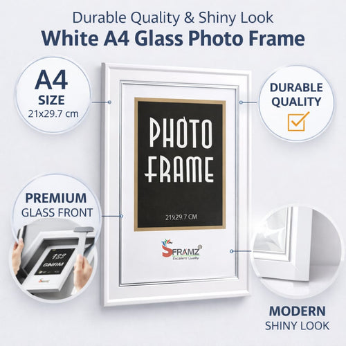 A4 White Document / Photo Frame