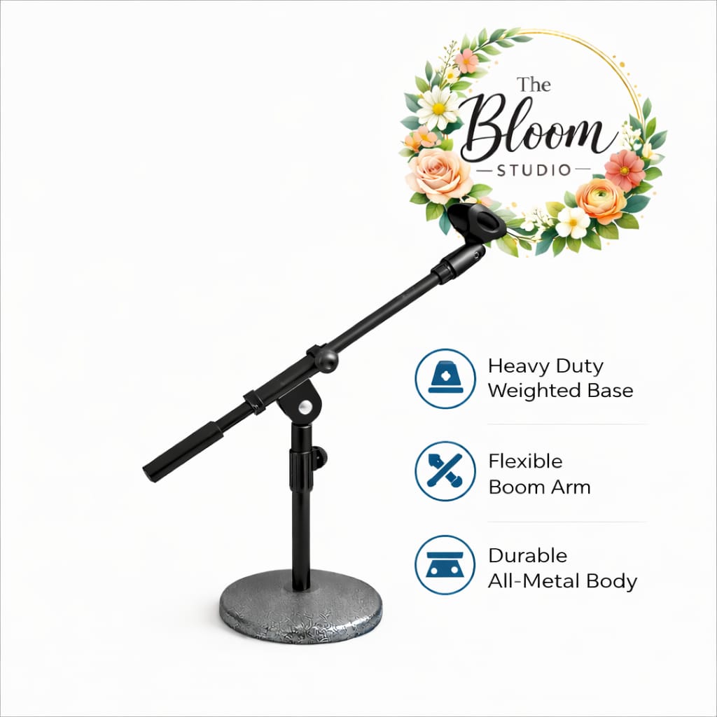 Single Podcast Mic Stand (Desk / Table Top)